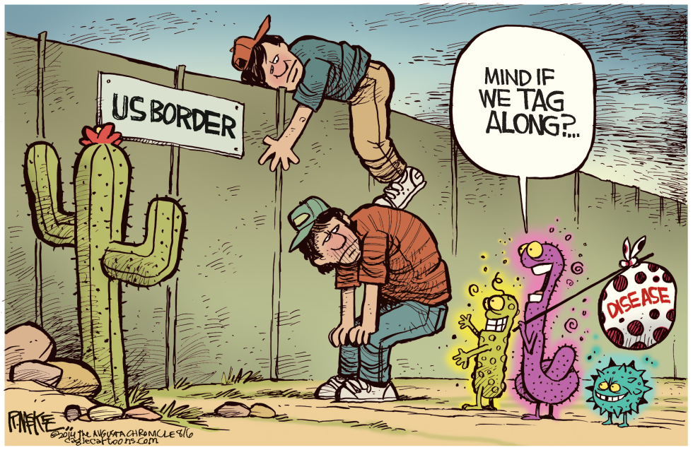  IMMIGRATION DISEASE by Rick McKee