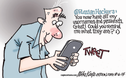 RUSSIAN HACKERS by Mike Keefe