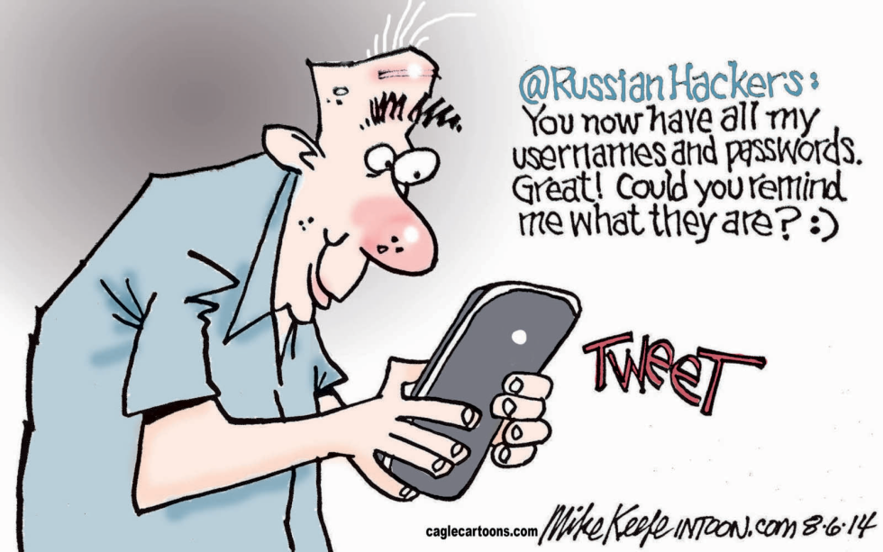  RUSSIAN HACKERS by Mike Keefe