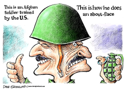 AFGHAN SOLDIERS ABOUT-FACE by Dave Granlund