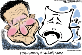 ROBIN WILLIAMS RIP by Milt Priggee