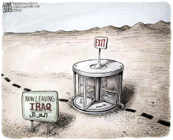 IRAQ EXIT  by Adam Zyglis