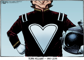 ROBIN WILLIAMS RIP by Nate Beeler