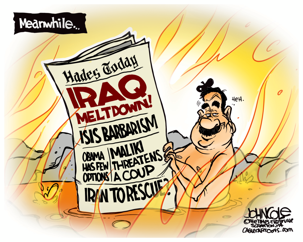  SADDAM IN HELL by John Cole