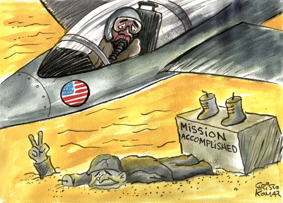  OBAMA AIR STRIKE IN IRAQ by Christo Komarnitski