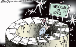 BACK TO IRAQ by Mike Keefe