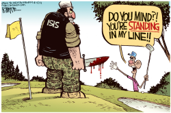 OBAMA ISIS GOLF by Rick McKee