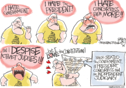 GOVERNMENT- HATING PATRIOTS by Pat Bagley