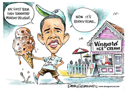 OBAMA AND VINEYARD ICE CREAM by Dave Granlund