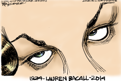 LAUREN BACALL -RIP by Milt Priggee