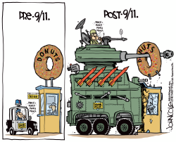 MILITARIZED COPS AND DONUTS by John Cole