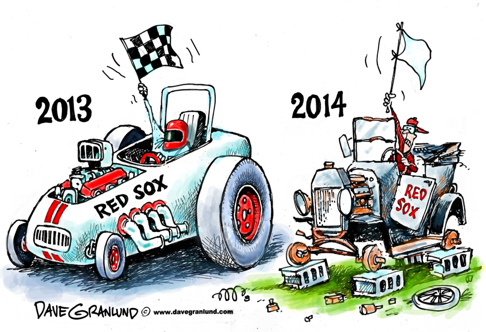  RED SOX 2013 VS 2014 by Dave Granlund