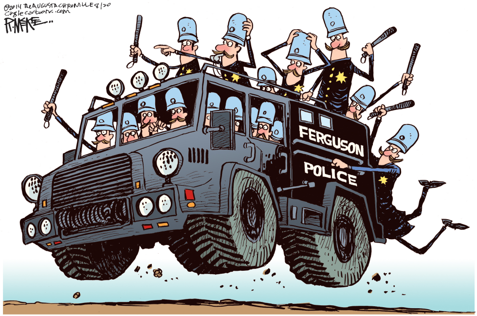  FERGUSON KEYSTONE COPS by Rick McKee