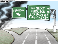 FERGUSON EXIT by Steve Sack