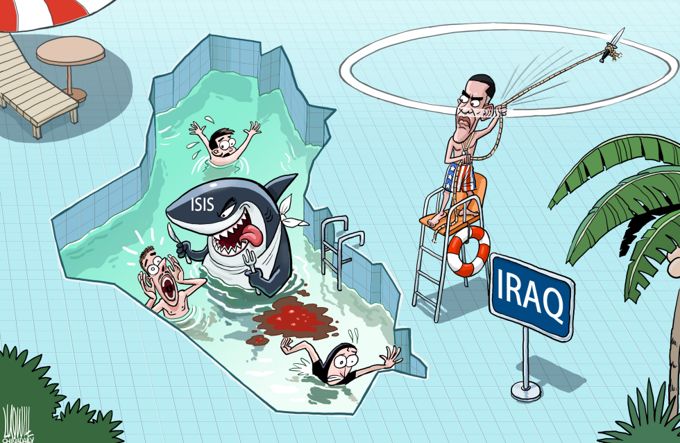  OBAMA THE IRAQ LIFEGUARD by Luojie