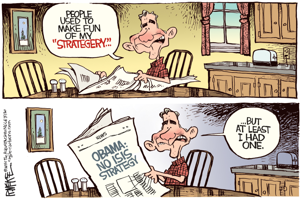  OBAMA ISIS STRATEGY by Rick McKee