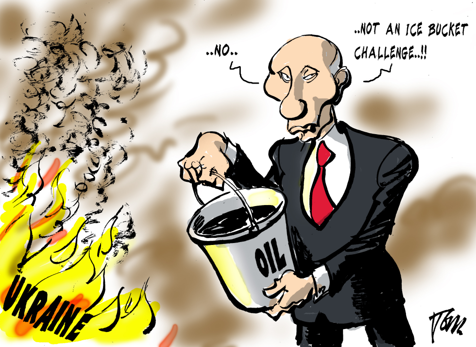  PUTIN OIL ON FIRE by Tom Janssen