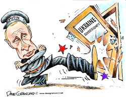 RUSSIA AND UKRAINE DOOR by Dave Granlund