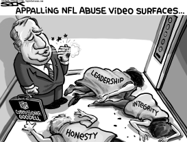 NFL ABUSER B/W by Steve Sack