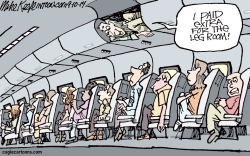 AIRLINE PASSENGER SEATING by Mike Keefe