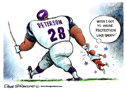 ADRIAN PETERSON ABUSE CHARGE by Dave Granlund