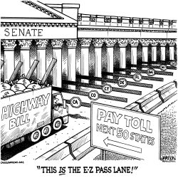 NO E-Z PASS FOR HIGHWAY BILL by RJ Matson