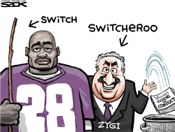 ADRIAN PETERSON  by Steve Sack