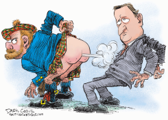 IF SCOTLAND VOTES TO SECEDE - WITH FART by Daryl Cagle