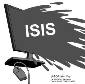 ISIS SALPICA DE SANGRE LA RED BN by Arcadio Esquivel