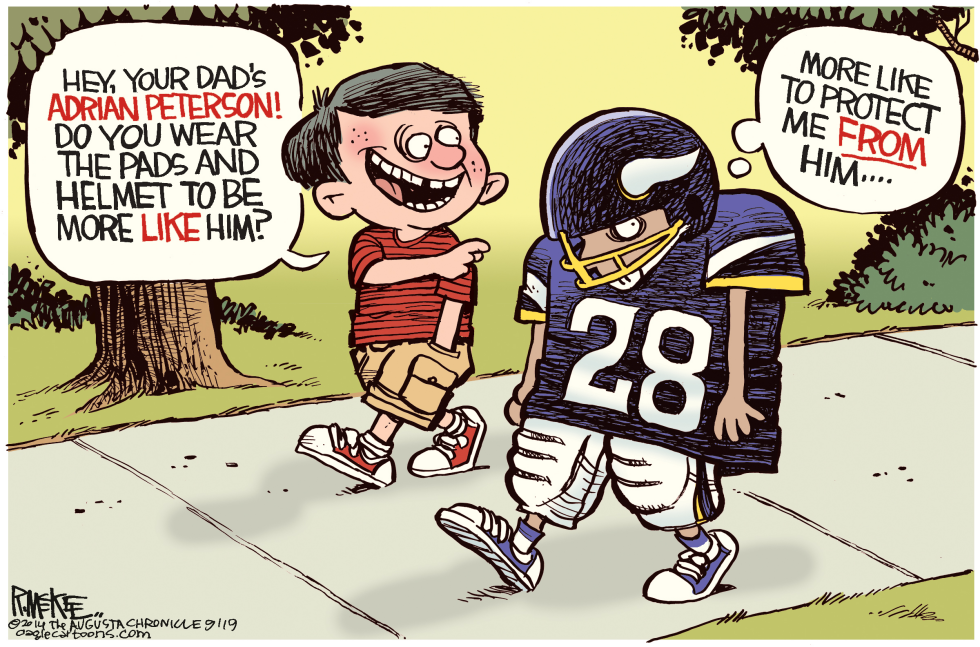  ADRIAN PETERSON by Rick McKee