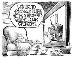 TRUE VICTIMS OF THE NFL by John Darkow