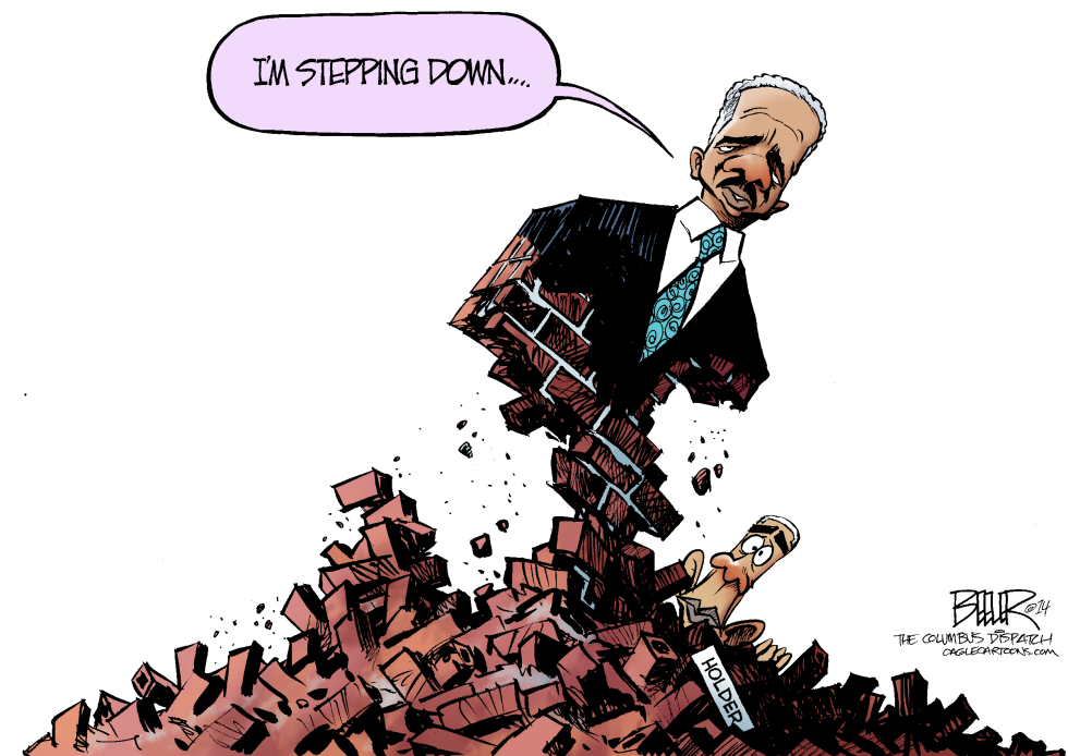  HOLDER RESIGNS by Nate Beeler