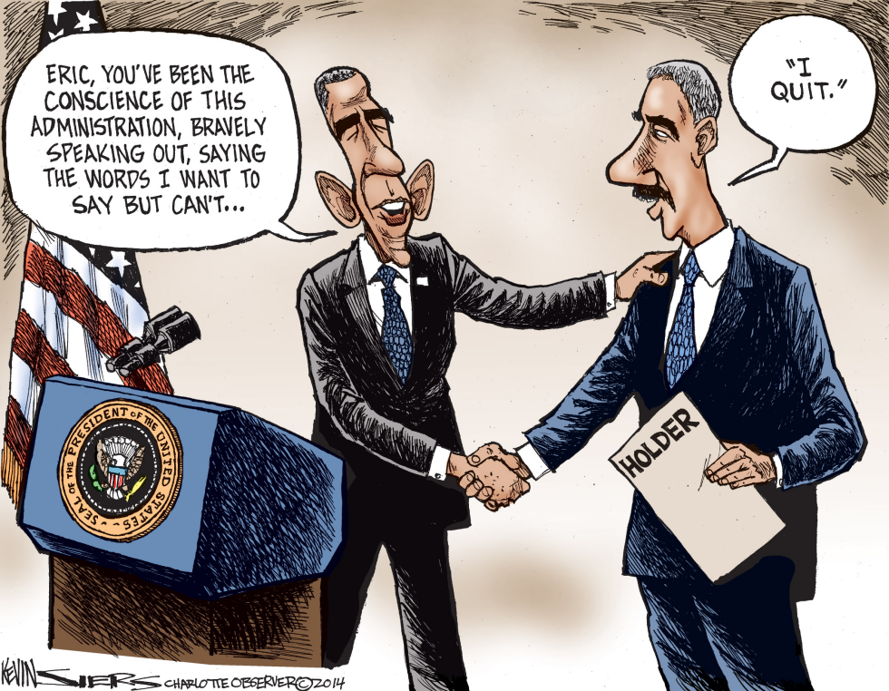  HOLDER QUITS by Kevin Siers