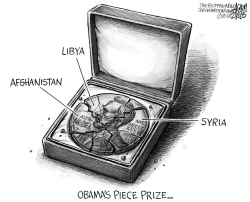 OBAMAS PIECE PRIZE-  by Adam Zyglis