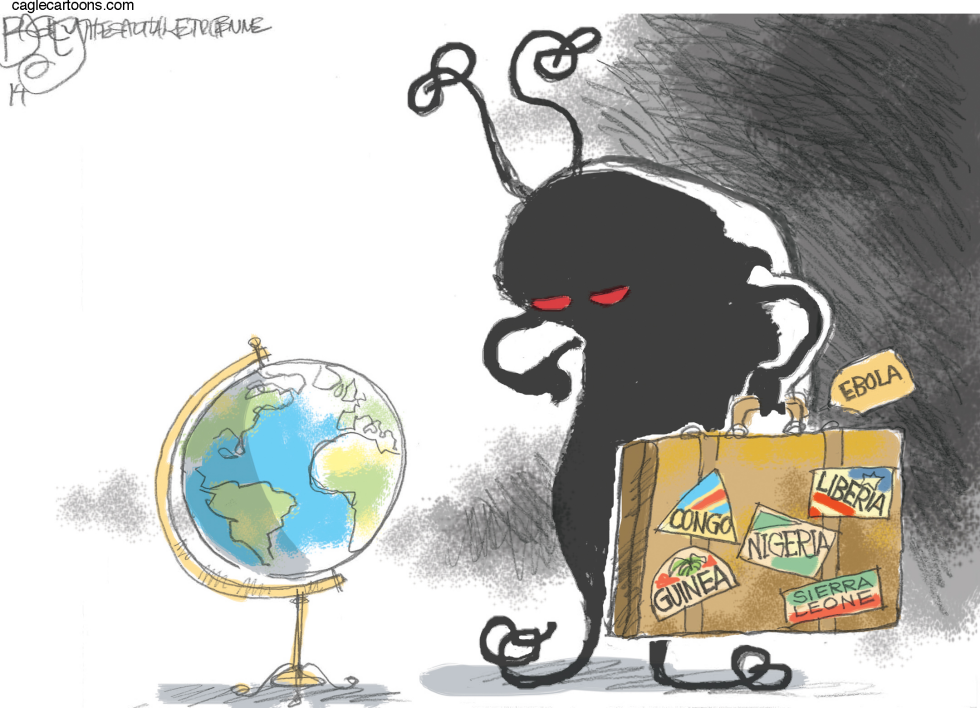  EBOLA TRAVEL BUG by Pat Bagley