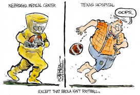 EBOLA ISNT FOOTBALL by Jeff Koterba