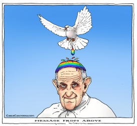 POPE AND GAYS -MESSAGE FROM ABOVE by Joep Bertrams