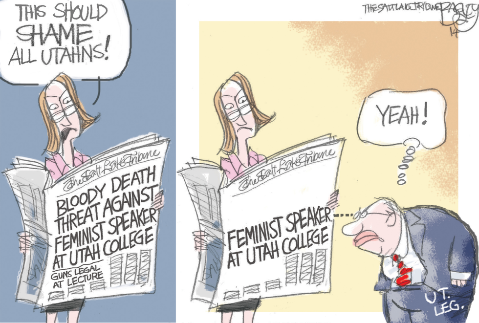  FEMINIST DEATH THREAT by Pat Bagley