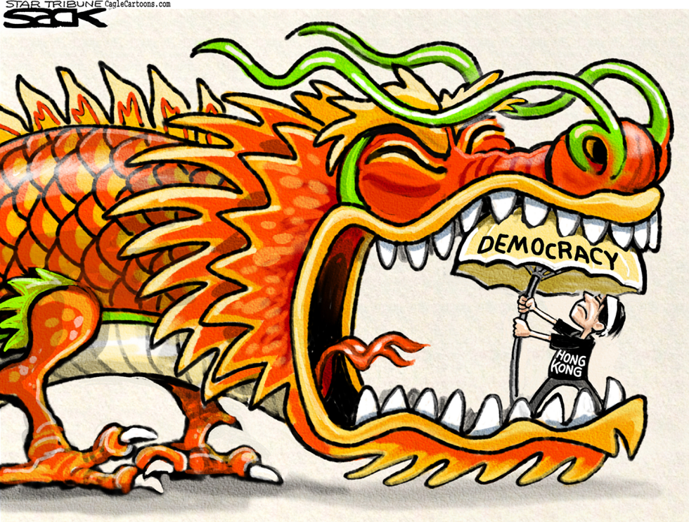  HONG KONG PROTESTERS by Steve Sack