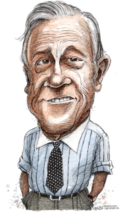 RIP BEN BRADLEE CARICATURE by Adam Zyglis