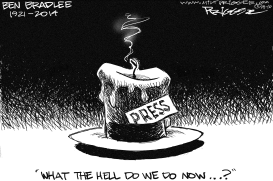 BEN BRADLEE- RIP by Milt Priggee