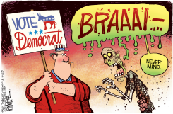 DEMOCRAT ZOMBIE by Rick McKee