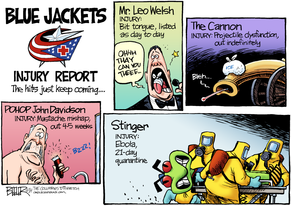  LOCAL OH - CBJ INJURY WOES by Nate Beeler