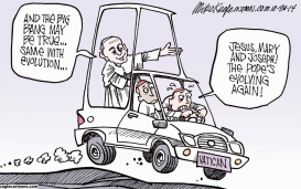 THE POPE AND SCIENCE by Mike Keefe