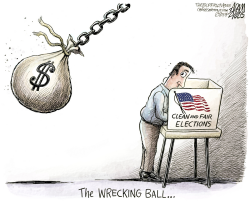 BIG MONEY IN POLITICS by Adam Zyglis