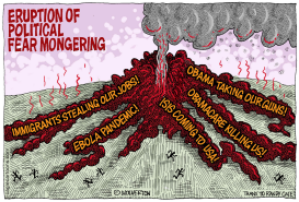 ERUPTING POLITICAL FEAR MONGERING by Wolverton