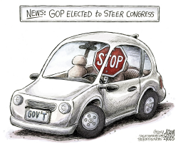 GOP STEERING CONGRESS by Adam Zyglis