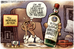 OBAMA HANGOVER by Rick McKee