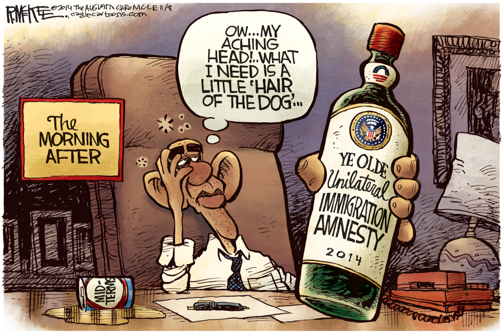  OBAMA HANGOVER by Rick McKee