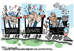 OBAMA ELECTION EXPRESS by David Fitzsimmons